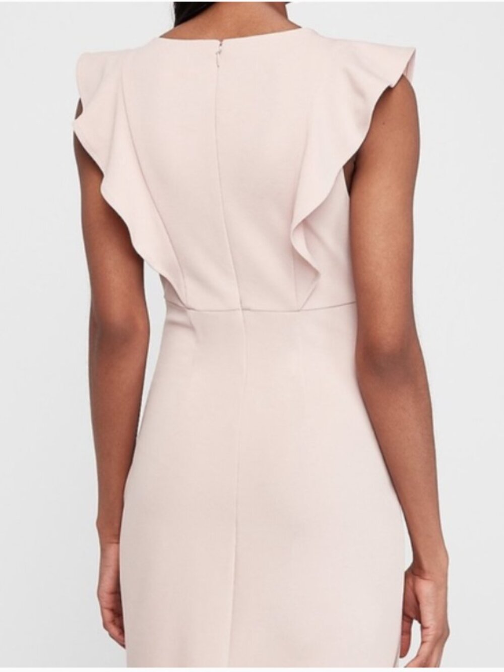 Express Ruffle Sleeve Sheath Dress Size SMALL - Picture 3 of 9